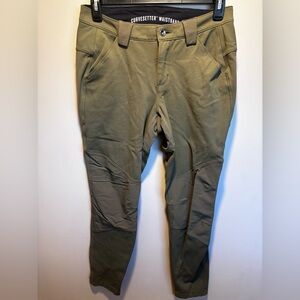 Duluth Trading Company Hardcore Tech Skinny Leg Pants size 8 Olive green